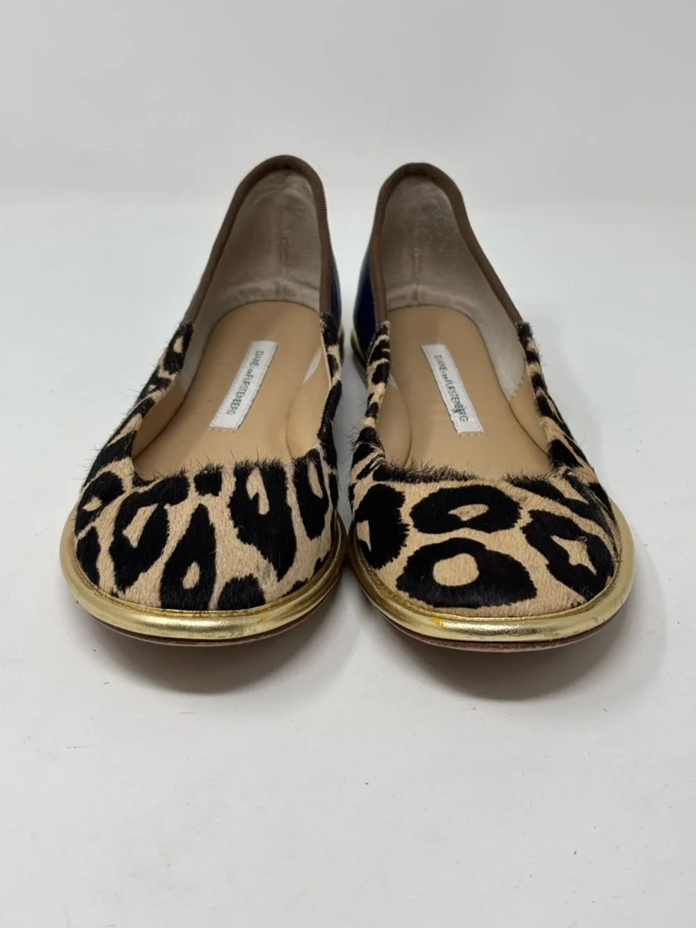Diane Von Furstenberg Real Calf Hair Animal Print Flats Size 6.5 - Picture 8 of 15